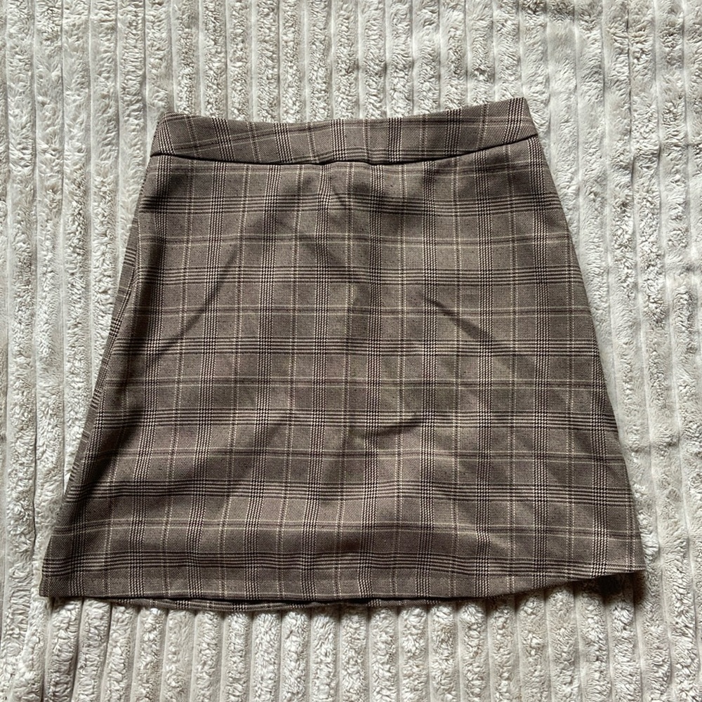 Plaid Brown Skirt